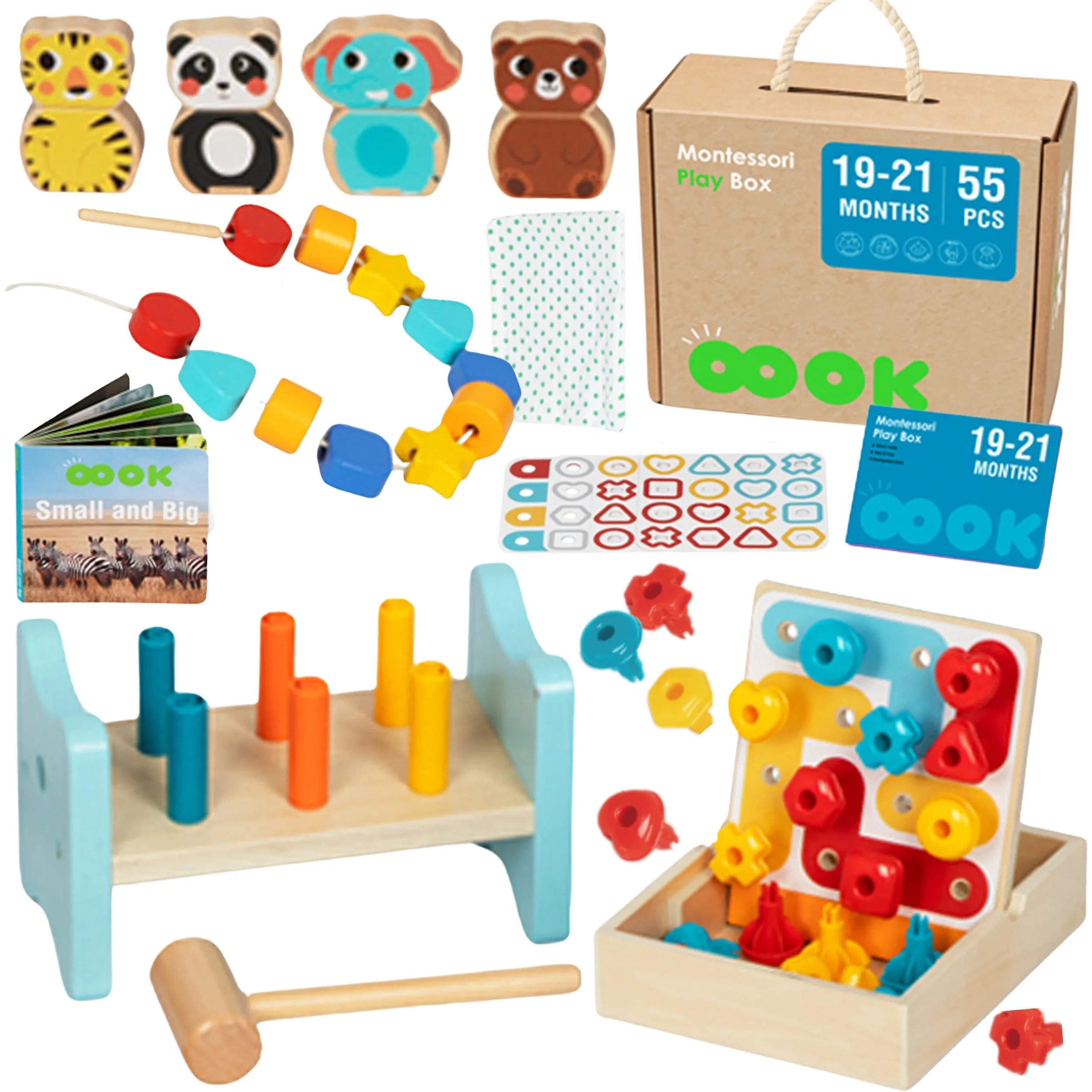 Tooky Toy Montessori 7in1 sensorinis XXL rinkinys (19–21 mėn.)